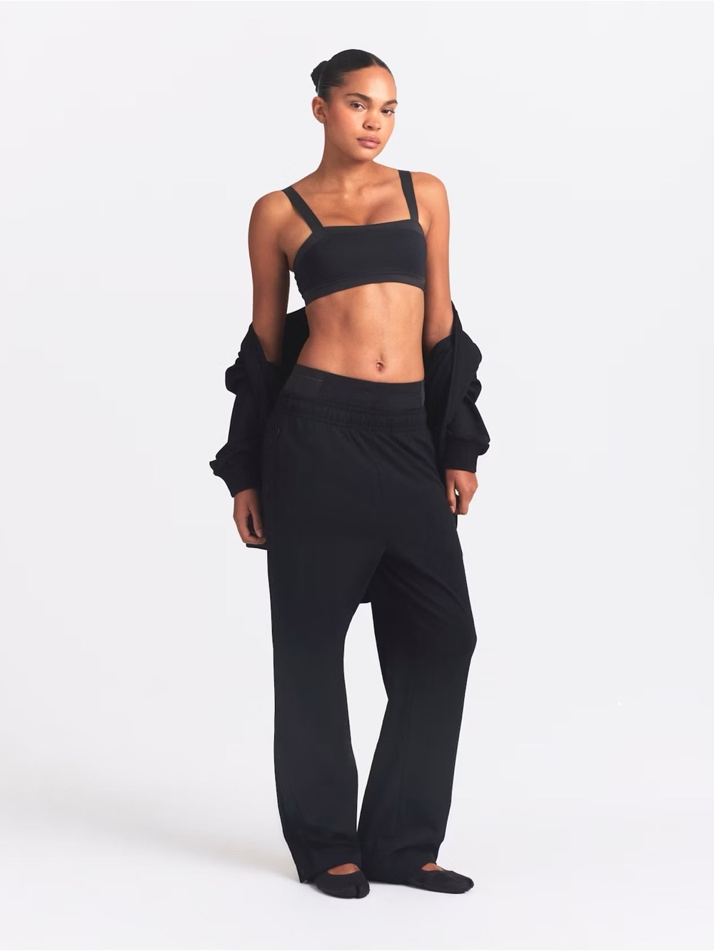 Nike Skims Matte Tricot Side Snap Pant - Obsidian (Black) size XL